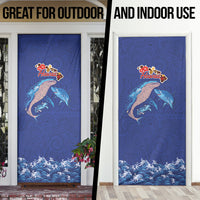 Hawaiian Sea Animals Door Cover Whales Shark and Turtle Guardians with Tribal Pattern LT03 - Polynesian Pride
