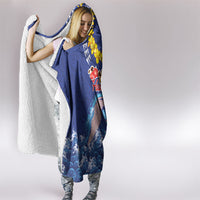 Hawaiian Sea Animals Hooded Blanket Whales Shark and Turtle Guardians with Tribal Pattern LT03 - Polynesian Pride