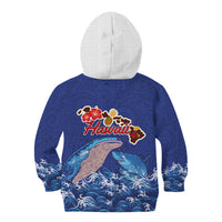 Hawaiian Sea Animals Kid Hoodie Whales Shark and Turtle Guardians with Tribal Pattern LT03 - Polynesian Pride