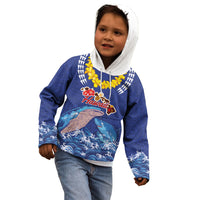 Hawaiian Sea Animals Kid Hoodie Whales Shark and Turtle Guardians with Tribal Pattern LT03 - Polynesian Pride