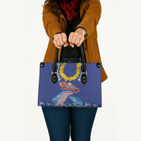 Hawaiian Sea Animals Leather Bag Whales Shark and Turtle Guardians with Tribal Pattern LT03 - Polynesian Pride
