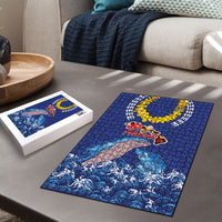 Hawaiian Sea Animals Puzzle Whales Shark and Turtle Guardians with Tribal Pattern LT03 - Polynesian Pride