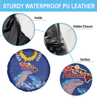 Hawaiian Sea Animals Spare Tire Cover Whales Shark and Turtle Guardians with Tribal Pattern LT03 - Polynesian Pride
