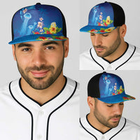Fiji Jellyfish Baseball Net Cap Tapa Patterns and Hibiscus Sea Vibe LT03 - Polynesian Pride