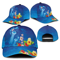 Fiji Jellyfish Classic Cap Tapa Patterns and Hibiscus Sea Vibe LT03 - Polynesian Pride