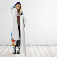 Fiji Jellyfish Hooded Blanket Tapa Patterns and Hibiscus Sea Vibe LT03 - Polynesian Pride
