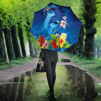 Fiji Jellyfish Umbrella Tapa Patterns and Hibiscus Sea Vibe