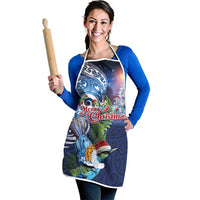New Zealand Merry Christmas Apron Maori Tribal Pattern with Xmas Tui Bird LT03 - Polynesian Pride