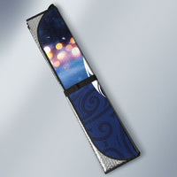 New Zealand Merry Christmas Auto Sun Shade Maori Tribal Pattern with Xmas Tui Bird LT03 - Polynesian Pride