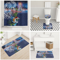 New Zealand Merry Christmas Bathroom Set Maori Tribal Pattern with Xmas Tui Bird LT03 - Polynesian Pride