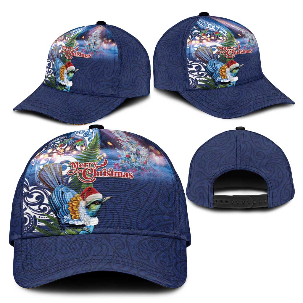 New Zealand Merry Christmas Classic Cap Maori Tribal Pattern with Xmas Tui Bird LT03 - Polynesian Pride