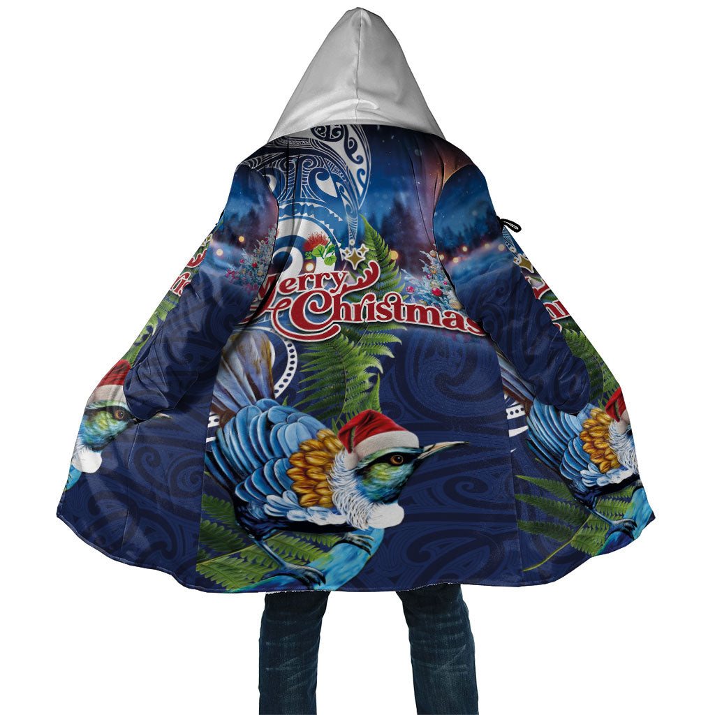 New Zealand Merry Christmas Cloak Maori Tribal Pattern with Xmas Tui Bird LT03 Unisex Multicolor - Polynesian Pride