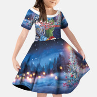 New Zealand Merry Christmas Family Matching Mermaid Dress and Hawaiian Shirt Maori Tribal Pattern with Xmas Tui Bird