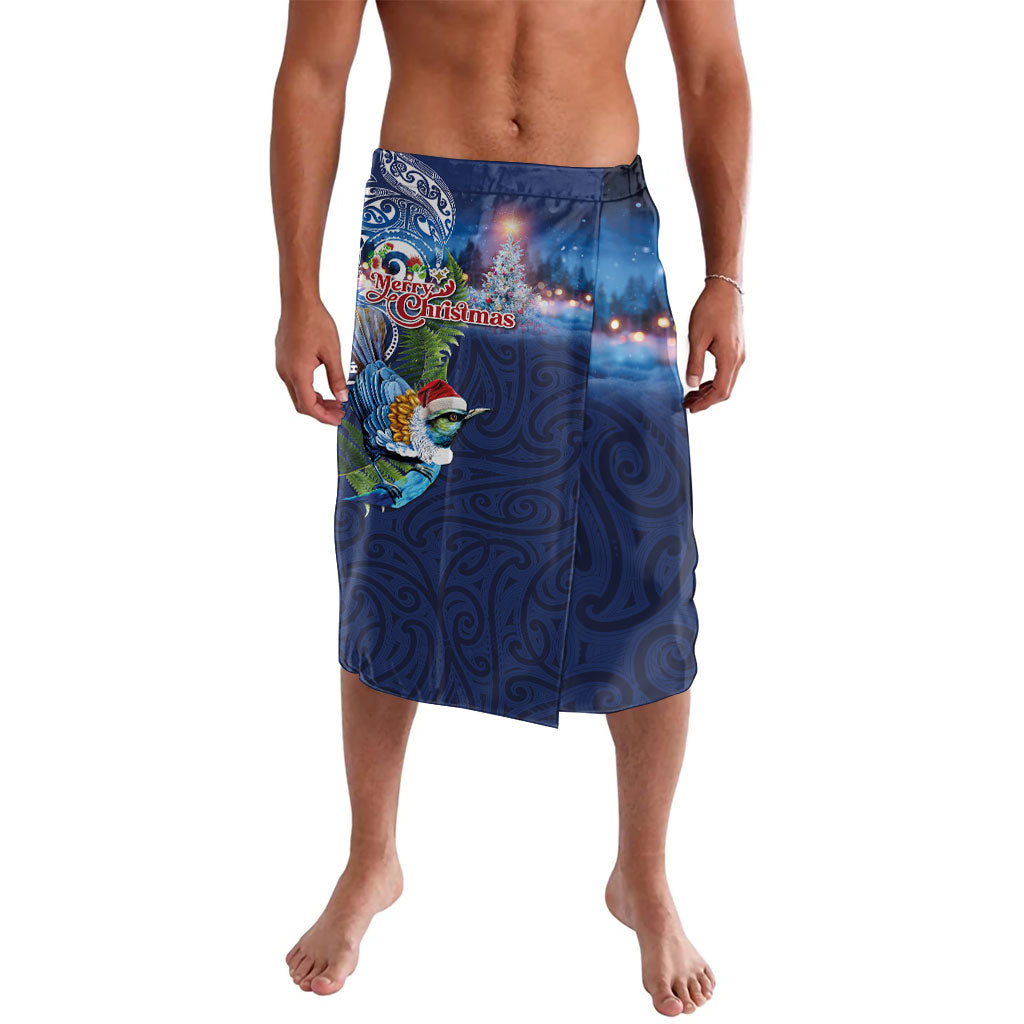 New Zealand Merry Christmas Lavalava Maori Tribal Pattern with Xmas Tui Bird LT03 Multicolor - Polynesian Pride