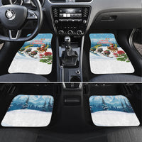 New Zealand and Australia Merry Christmas Car Mats Kiwi Birds Skiing and Koala Santa Riding Kangaroo