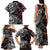 Hawaiian and Japanese Together Family Matching Tank Maxi Dress and Hawaiian Shirt Polynesian Triball Tattoo Koi Carps and Sakura