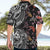 Hawaiian and Japanese Together Hawaiian Shirt Polynesian Triball Tattoo Koi Carps and Sakura