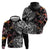 Hawaiian and Japanese Together Hoodie Polynesian Triball Tattoo Koi Carps and Sakura