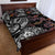 Hawaiian and Japanese Together Quilt Bed Set Polynesian Triball Tattoo Koi Carps and Sakura