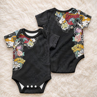 Hawaiian and Japanese Together Baby Onesie