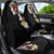 Hawaiian and Japanese Together Car Seat Cover Colorful Traditional Japanese Tattoo and Kakau Pattern Black Color