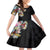 Hawaiian and Japanese Together Family Matching Tank Maxi Dress and Hawaiian Shirt Colorful Traditional Japanese Tattoo and Kakau Pattern Black Color