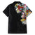 Hawaiian and Japanese Together Family Matching Tank Maxi Dress and Hawaiian Shirt Colorful Traditional Japanese Tattoo and Kakau Pattern Black Color