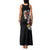 Hawaiian and Japanese Together Family Matching Tank Maxi Dress and Hawaiian Shirt Colorful Traditional Japanese Tattoo and Kakau Pattern Black Color