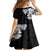 Hawaiian and Japanese Together Family Matching Tank Maxi Dress and Hawaiian Shirt Japanese Koi Fish Tattoo and Kakau Pattern Black Color