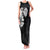 Hawaiian and Japanese Together Family Matching Tank Maxi Dress and Hawaiian Shirt Japanese Koi Fish Tattoo and Kakau Pattern Black Color