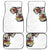 Hawaiian and Japanese Together Car Mats Colorful Traditional Japanese Tattoo and Kakau Pattern White Color