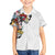 Hawaiian and Japanese Together Family Matching Off Shoulder Maxi Dress and Hawaiian Shirt Colorful Traditional Japanese Tattoo and Kakau Pattern White Color