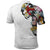 Hawaiian and Japanese Together Polo Shirt Colorful Traditional Japanese Tattoo and Kakau Pattern White Color