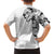 Hawaiian and Japanese Together Family Matching Short Sleeve Bodycon Dress and Hawaiian Shirt Japanese Koi Fish Tattoo and Kakau Pattern White Color