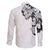 Hawaiian and Japanese Together Family Matching Tank Maxi Dress and Hawaiian Shirt Japanese Koi Fish Tattoo and Kakau Pattern White Color