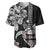 Hawaiian and Japanese Together Baseball Jersey Japanese Culture and Turtle Kakau Tattoo Black Color