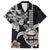 Hawaiian and Japanese Together Family Matching Long Sleeve Bodycon Dress and Hawaiian Shirt Japanese Culture and Turtle Kakau Tattoo Black Color