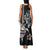 Hawaiian and Japanese Together Family Matching Tank Maxi Dress and Hawaiian Shirt Japanese Culture and Turtle Kakau Tattoo Black Color