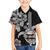Hawaiian and Japanese Together Family Matching Tank Maxi Dress and Hawaiian Shirt Japanese Culture and Turtle Kakau Tattoo Black Color
