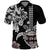 Hawaiian and Japanese Together Polo Shirt Japanese Culture and Turtle Kakau Tattoo Black Color