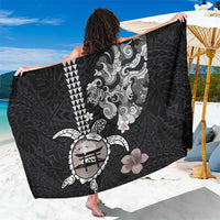 Hawaiian and Japanese Together Sarong Japanese Culture and Turtle Kakau Tattoo Black Color