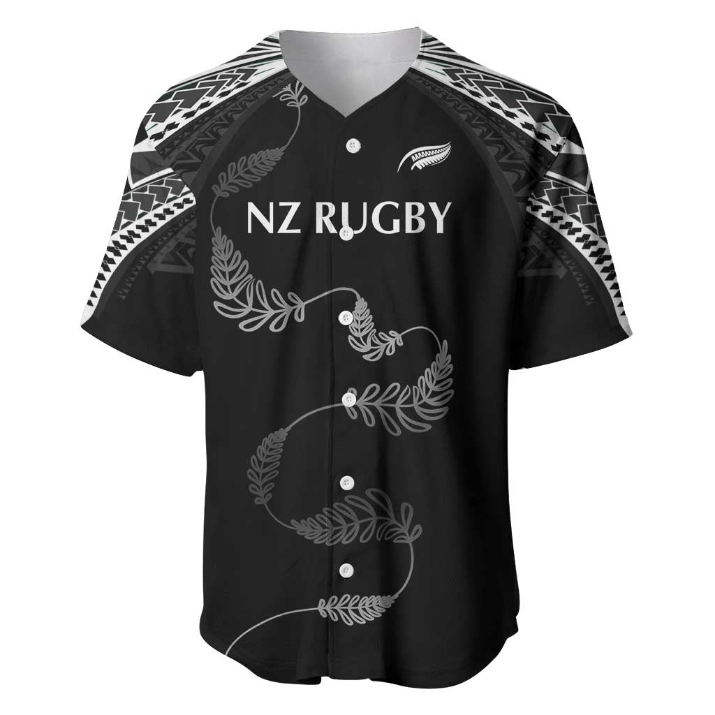 New Zealand Rugby Custom Baseball Jersey Aotearoa Armour Blacks Silver Ferns - Polynesian Pride