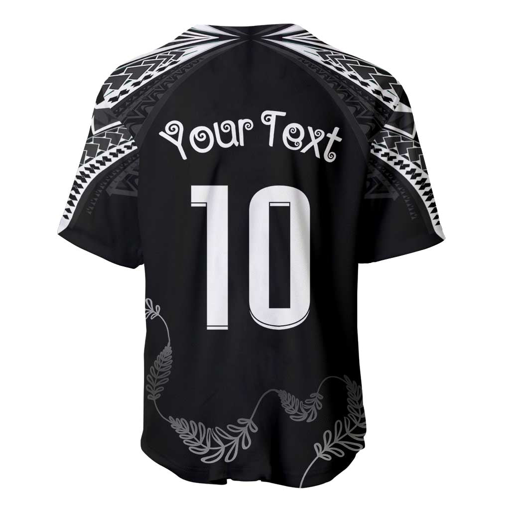 New Zealand Rugby Custom Baseball Jersey Aotearoa Armour Blacks Silver Ferns - Polynesian Pride