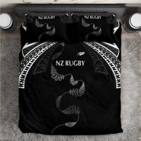 New Zealand Rugby Bedding Set Aotearoa Armour Blacks Silver Ferns - Polynesian Pride