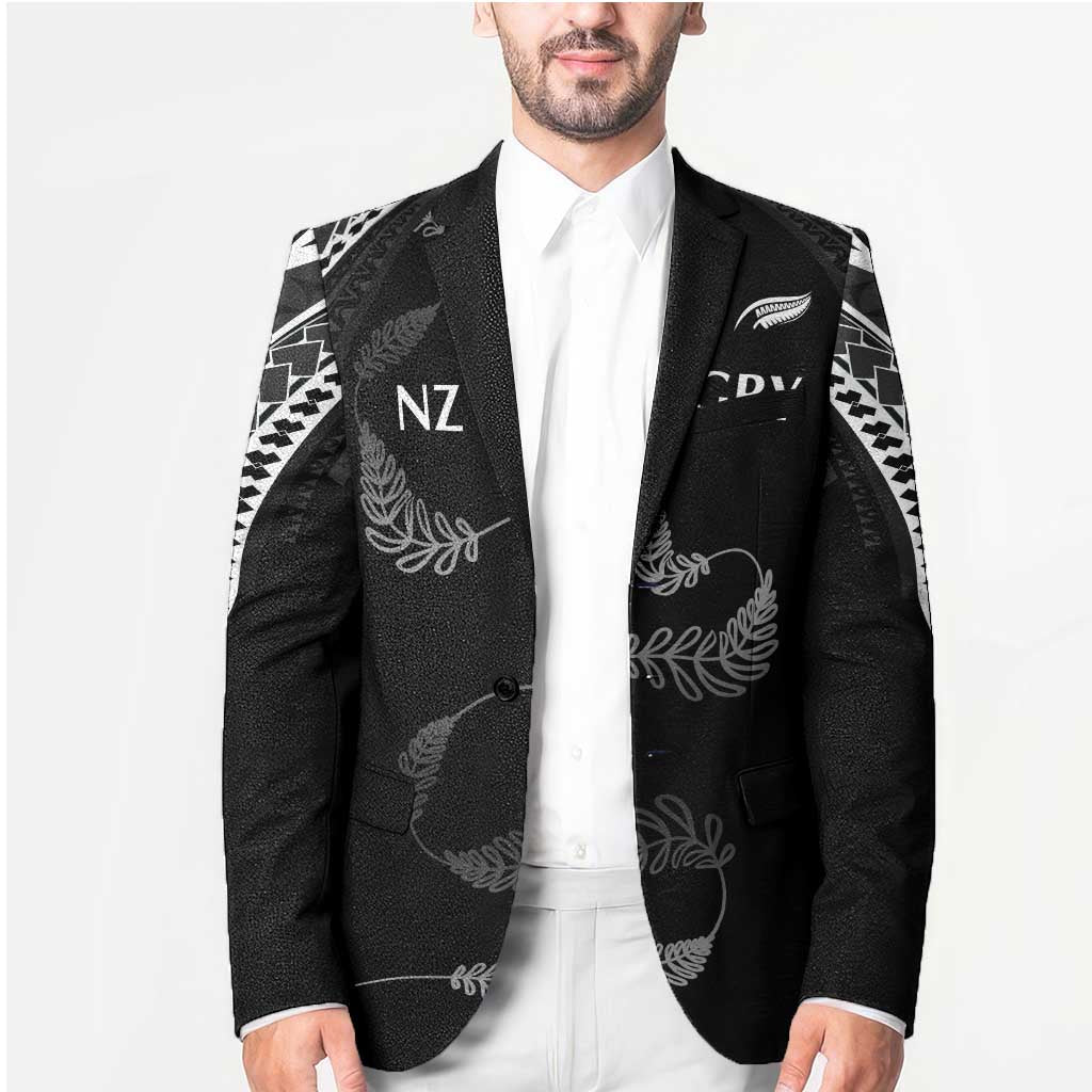 New Zealand Rugby Custom Blazer Aotearoa Armour Blacks Silver Ferns - Polynesian Pride