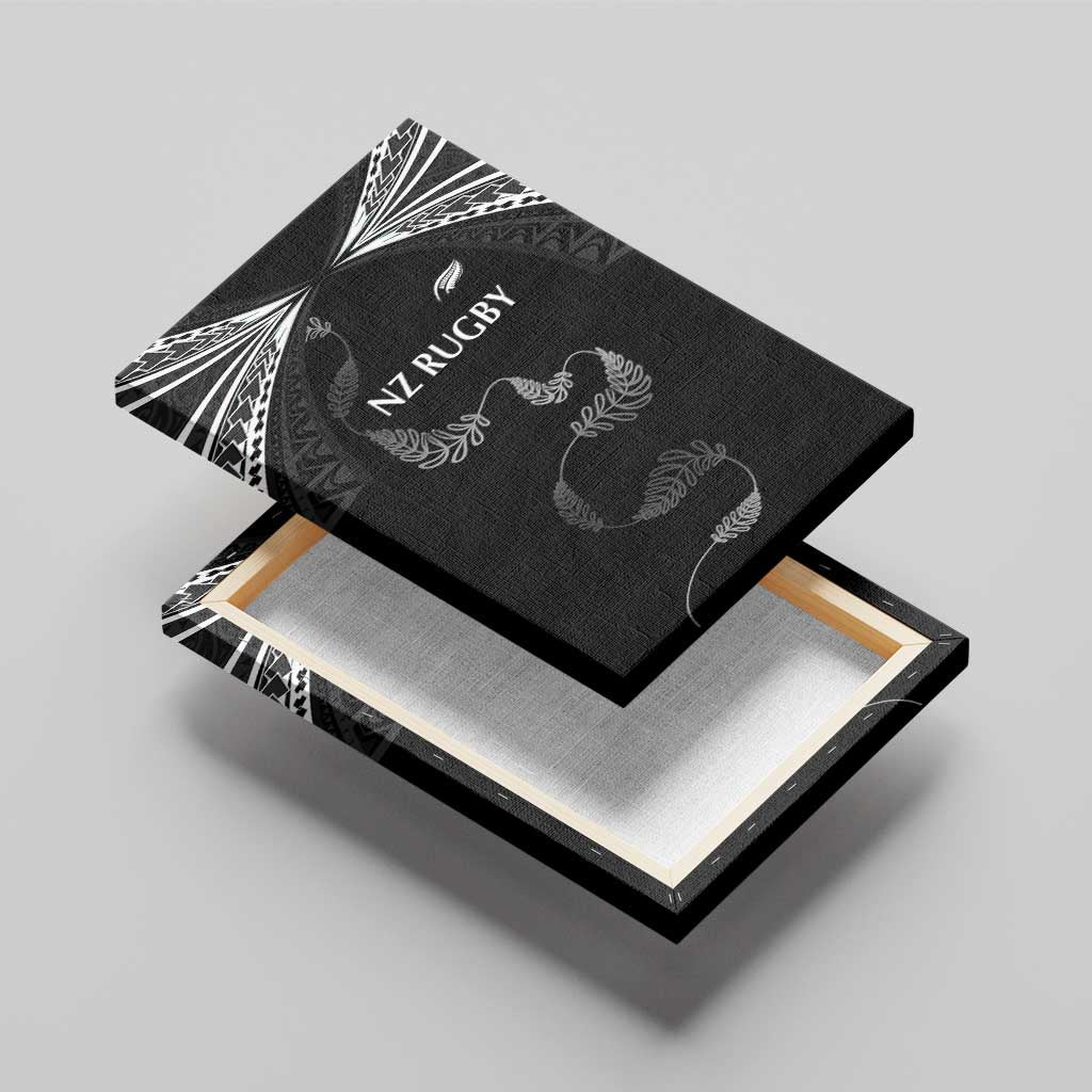 New Zealand Rugby Canvas Wall Art Aotearoa Armour Blacks Silver Ferns - Polynesian Pride