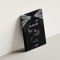 New Zealand Rugby Canvas Wall Art Aotearoa Armour Blacks Silver Ferns - Polynesian Pride