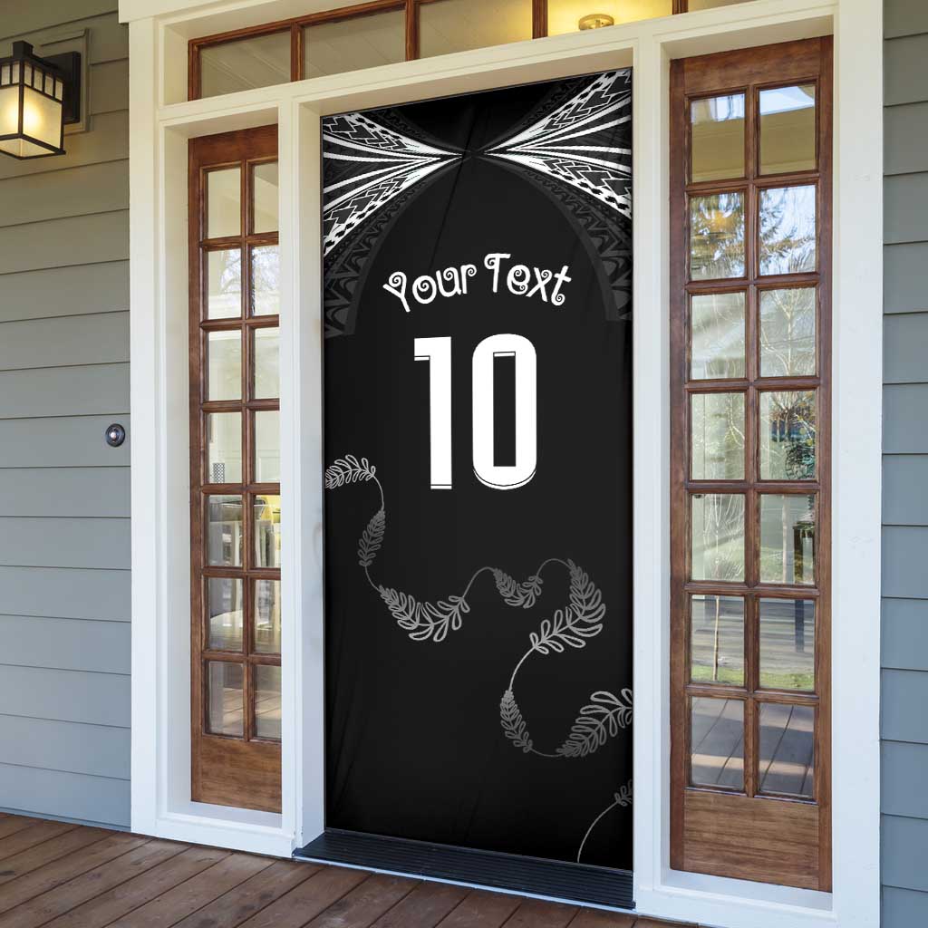 New Zealand Rugby Custom Door Cover Aotearoa Armour Blacks Silver Ferns - Polynesian Pride