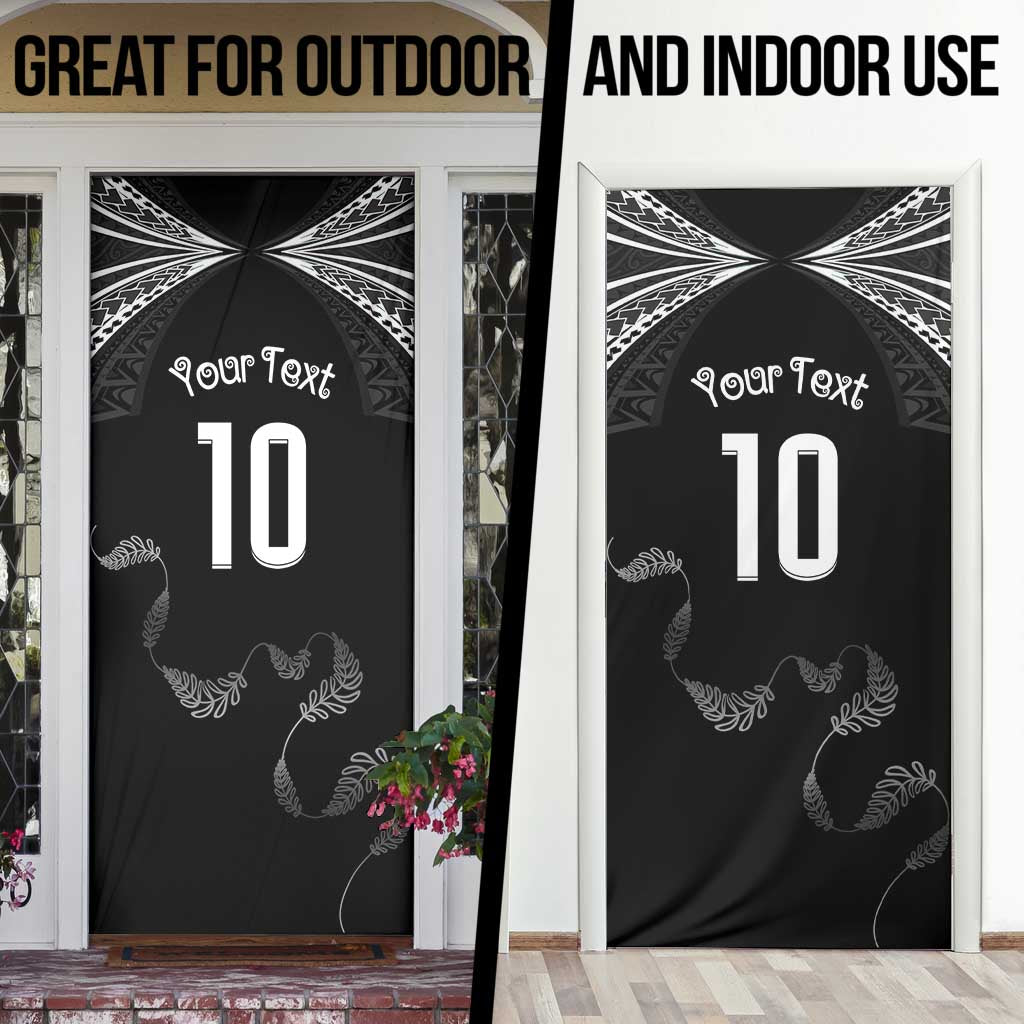 New Zealand Rugby Custom Door Cover Aotearoa Armour Blacks Silver Ferns - Polynesian Pride