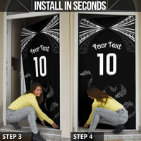 New Zealand Rugby Custom Door Cover Aotearoa Armour Blacks Silver Ferns - Polynesian Pride